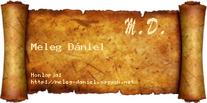 Meleg Dániel névjegykártya